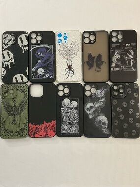 An Assortment of Graphic Gothic Phone Cases - Cell Phone Accessory iPhone 13 Pro